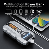 Démarreur de batterie Purehood X2 21800mAh Argent & Noir avec pinces intelligentes pour voiture, moto, camion 1000A/2000A de crête Type-C