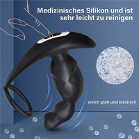 Fernbedienungsfähiger Silikon-Analplug Männlicher Prostata-Massager Teleskop-Dildo Vibrator Erwachsenen-Sexspielzeug Masturbatoren