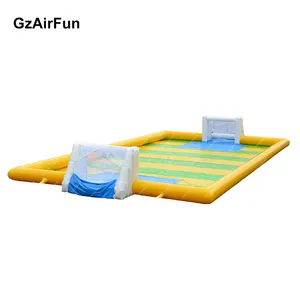 Exciting sport games inflatable football field soap football pitch inflatable soccer playground