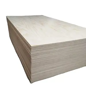 18mm Pine Natural Veneer Plywood Commercial Furniture Usage 1200x2400mm Glue Marine Hardwood Core Plywood Sheet