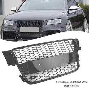 Hot Car <span class=keywords><strong>A5</strong></span> S5 a nido d'ape griglia anteriore a rete sportiva stile RS5 cofano paraurti anteriore griglia nera per <span class=keywords><strong>Audi</strong></span> <span class=keywords><strong>A5</strong></span> S5 <span class=keywords><strong>2008</strong></span> 2009 2010 2012 2011 - Product Image 4