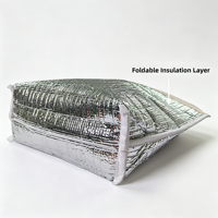 Sac fourre-tout isotherme en toile |   Revêtement en aluminium de qualité alimentaire |   Glacière portable durable pour pique-nique et courses