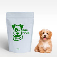 Feuille de mylar avec logo imprimé personnalisé OEM de haute qualité support de qualité alimentaire fermeture éclair top 8 emballage d'aliment pour animaux familiers fond carré chat sushi gelée