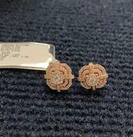 Anting Bunga Lapis Emas Rose 925 Grosir, Anting Retro, Cocok untuk Kencan, Pesta, dan Hadiah, Anting Wanita