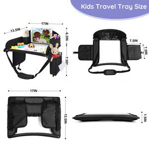 Free sample High quality Carseat <b>Organizer</b> Erase Board Toddler <b>Travel</b> Tray Waterproof Food and Snack kids Lap Tray Table - Product Image 3