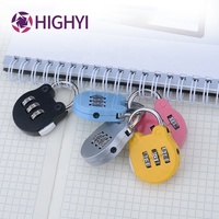 HIGHYI Mini cadenas à combinaison de dessin animé, petit cadenas pour sac de sécurité, cadenas antivol