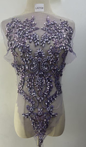 Parche Decorativo Cosido a Mano con Cuentas de Cristal Ecológicas y Pedrería <span class=keywords><strong>3D</strong></span> para Vestidos y Prendas - Product Image 4