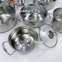 Vente à chaud 10 pièces d'ustensiles de cuisine en acier inoxydable au design classique, ensembles d'ustensiles de cuisine en gros, ensemble de casseroles de style classique