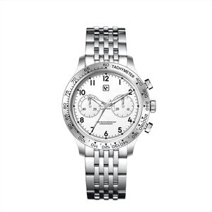 Reloj Mecánico Cronógrafo Multifuncional ST1901 con Bisel de Acero Inoxidable Cepillado Vintage, Cristal de Zafiro con Revestimiento AR - Product Image 4