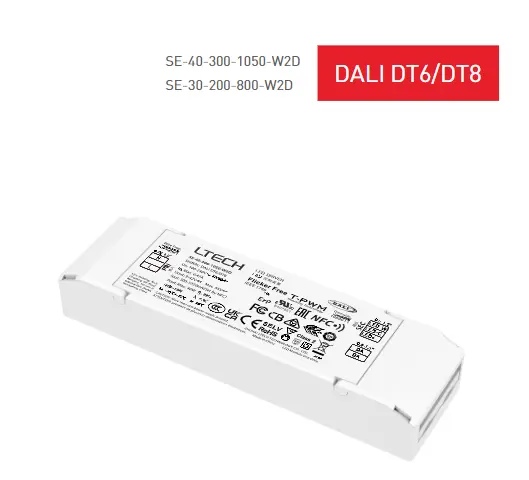 Ltech SE-30-200-800-W2D 30W 200-800ma NFC CC Dali Dt6/Dt8 điều chỉnh Trắng dẫn lái xe