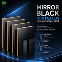 Panneau MDF mélaminé Jinbase 18 mm, noir miroir, haute brillance, E0, 1220x2440 mm, panneau de fibres à densité moyenne stratifié mélamine pour Fu