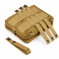 Pochette de rangement pour outils en polyester personnalisée avec sangles de fixation arrière et ouverture zippée