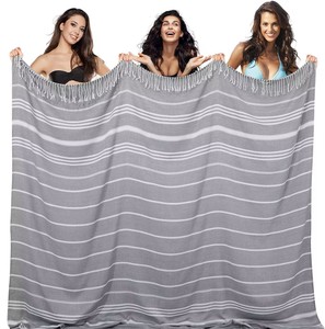 Trọng Lượng Nhẹ Khổng Lồ Thổ Nhĩ Kỳ Bãi Biển Khăn Chăn Thêm Lớn Bông Ném Chăn Nhanh Khô Cát Miễn Phí Hồ Bơi Đám Mây Khăn - Product Image 3
