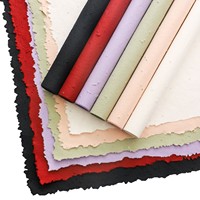 Kertas Bunga Evergreenwrap Dongba Bertekstur Embos untuk Buket Bunga DIY, Kertas Pembungkus Buket Bunga