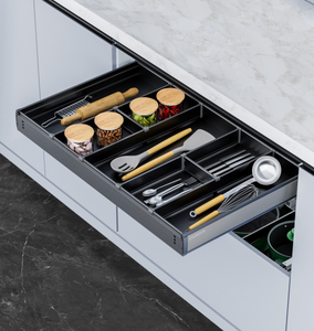 Meubles <span class=keywords><strong>de</strong></span> <span class=keywords><strong>cuisine</strong></span> intelligents modulaires avec éclairage LED <span class=keywords><strong>sous</strong></span>-armoire à intensité variable et <span class=keywords><strong>plan</strong></span> <span class=keywords><strong>de</strong></span> <span class=keywords><strong>travail</strong></span> en pierre frittée sur mesure - Product Image 3