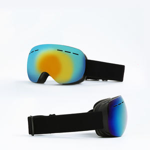 工厂防风泡沫填充滑雪运动护目镜 UV400 防护球形磁性双层防雾定制滑雪护目镜 - Product Image 3