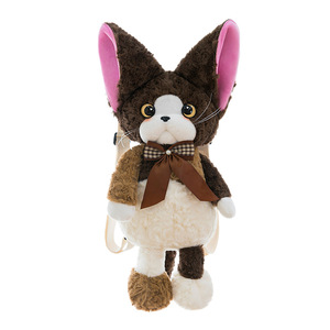 Simpatica bambola di gatto riccia <span class=keywords><strong>peluche</strong></span> zaino giocattolo di pezza animale perfetto regalo di compleanno per un pezzo a nome di altri - Product Image 1