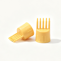 Capuchon applicateur de teinture capillaire en plastique de 20 mm, couleur personnalisée, pour huiles essentielles et essences de croissance, avec pointe massante à distribution supérieure pour soins capillaires