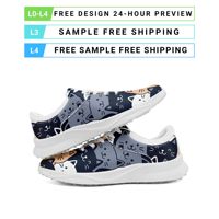 Chaussures de golf en gros OEM ODM, impression à la demande, logo personnalisé, nom personnalisé, uniforme d'équipe, baskets pour terrain gazonné FN062-25027153-4