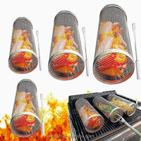 Panier filtrant cylindrique portable en acier inoxydable pour barbecue, nouveau produit, vente directe personnalisée par le fabricant, produit phare