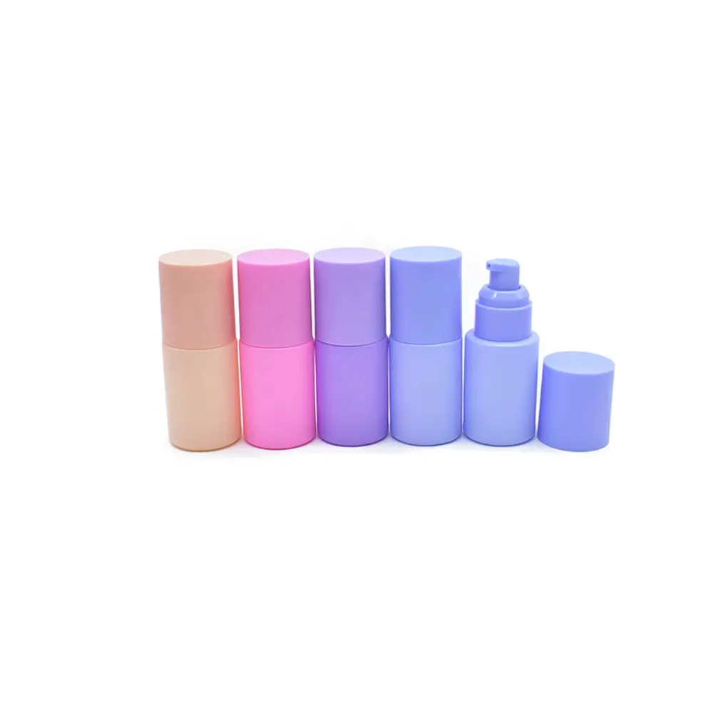 Deluxe Fine 30ml Flat Shoulder Glass Bottle with Lotion Pump Cap Skin Care Essential Oil Foundation BB Cream Filling Container