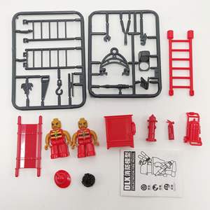 Children's Firefighter Q Version Doll Educational Toy with Building Blocks and <b>Fire</b> Accessories Silicone & TPE Material 22cm - Product Image 3