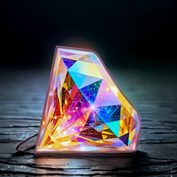 Letreros LED de Diamante Personalizados, Acrílico de 3 mm, Impresión UV, Instalación de Montaje en Pared de una Sola Cara, Caja de Luz Personalizada para Letreros Comerciales