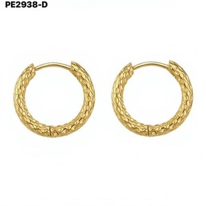 Fashion 2.5*18 Earrings DE ARO Hoop PE2938 for Women High Quality Jewelry - Product Image 2