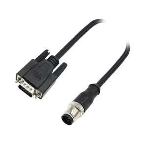 Conector Macho HDB de 15 Pines a Conector Macho M12 de 17 Pines con Código A, Cable con Aislamiento de PVC, <span class=keywords><strong>Conductor</strong></span> de Cobre de Calibre 24 AWG - Product Image 1