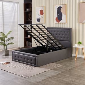 Super stoccaggio moderno popolare <span class=keywords><strong>letto</strong></span> <span class=keywords><strong>letto</strong></span> <span class=keywords><strong>letto</strong></span> formato <span class=keywords><strong>singolo</strong></span> camera da <span class=keywords><strong>letto</strong></span> mobili in pelle PU Comfort <span class=keywords><strong>letto</strong></span> a Gas - Product Image 4