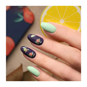 Usine Vente Chaude Transparent Clair Longueur Moyenne Fleur D'amande Français Conseils <span class=keywords><strong>Faux</strong></span> Ongles Couverture Complète 24Pcs Appuyez Sur Les Ongles - Product Image 4