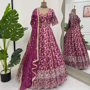 Exquisito Regal Jacquard Charm Lehenga Choli Ropa étnica india tradicional para fiestas Detalles intrincados atemporales - Product Image 1