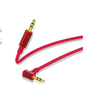 FX WIR-FX03 3.5mm Angle droit AUX <span class=keywords><strong>Audio</strong></span> répartiteur de <span class=keywords><strong>casque</strong></span> <span class=keywords><strong>adaptateur</strong></span> 1 mètre PVC veste Microphone stéréo pour <span class=keywords><strong>HDMI</strong></span> pour HDTV TV - Product Image 1