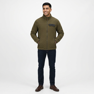 Custom Men's Winter Gradient Colors Oversize <b>Sherpa</b> Fleece Jacket Mock Neck Design Made From Durable Canvas <b>Fabric</b> - Product Image 1