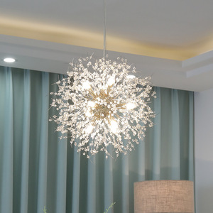 Lampadario LED di Lusso Moderno in Stile Nordico, Decorativo con Cristalli a Forma di Soffione, per Hotel, Soggiorno, Sala da Pranzo e Casa - Product Image 1