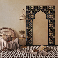 Autocollant mural Ramadan multi-tailles en acrylique, motif mosquée et étoile géométrique Seljuk, décoration murale Ramadan pour la maison 2026