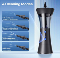 Kit électrique de nettoyage d'oreilles avec capteur de température, double réservoir d'eau, étanche IPX6, rechargeable par USB pour soins personnels à domicile