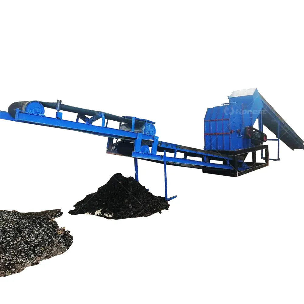 Production line scrap lube waste engine oil filter shredding recycling machine for sale in good price
