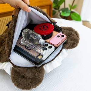 Zaino Peluche con Grande Faccia, Borsa Animale Imbottita, Tracolla Regolabile e Staccabile, Morbido Imbottitura in Cotone PP, Ideale come <span class=keywords><strong>Regalo</strong></span> - Product Image 5