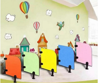 Panneau HPL 12 mm facile à nettoyer, résistant au feu, imperméable et écologique, pour cabine de toilette moderne pour enfants, idéal pour salle de bain, hôtel, hôpital