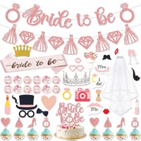 Addio al nubilato sposa da essere Kit Rose Glitter Banner Queen Princess Crown sash fascia da sposa per forniture per feste di nozze