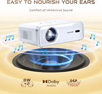 Projecteur intelligent Aurzen Eazze D1, résolution native 1080p, Netflix sous licence officielle, mise au point automatique, correction trapézoïdale, Dolby, mini projecteur vidéo portable