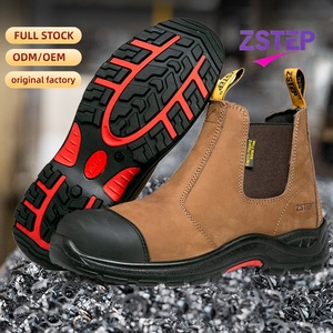Bottes <span class=keywords><strong>de</strong></span> sécurité pour hommes à embout plastique, style Chelsea, marron, haute qualité, en stock, chaussures <span class=keywords><strong>de</strong></span> <span class=keywords><strong>travail</strong></span> personnalisées, hiver, antistatiques - Product Image 2