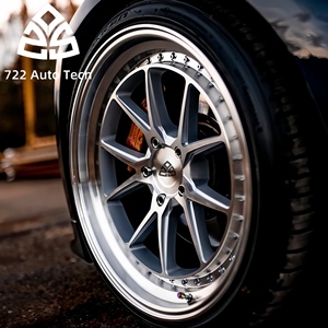 722 Cerchi <span class=keywords><strong>Auto</strong></span> Personalizzati Deep Dish Lucidati a 2 Pezzi e 5 Razze in Lega Forgiata, Rims per <span class=keywords><strong>Auto</strong></span> 18 19 20 21 22 24 Pollici per BMW G20 535i F10 M5 - Product Image 1