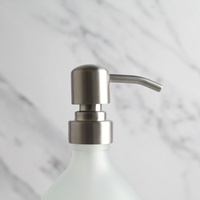 Flacon de lotion cosmétique de luxe en verre givré 30ml/50ml/100ml/400ml vide avec pompe et bouchon à vis, sérigraphie, écologique et recyclable
