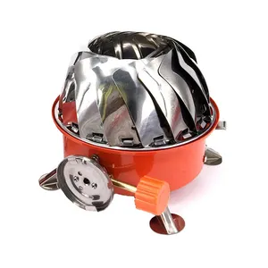 Wholesale Portable Camping Stove Outdoor Household Butane Foldable Round Shaped Lightweight Windproof Folding Camping Gas Stove