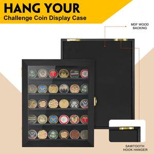 Vitrina 11x14 para Monedas Militares, Porta Medallas con Bandera Americana, Decoración <span class=keywords><strong>de</strong></span> Pared para Fichas <span class=keywords><strong>de</strong></span> Póker, Regalo para Coleccionistas - Product Image 2