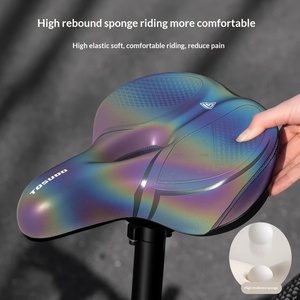 Coussin <span class=keywords><strong>de</strong></span> <span class=keywords><strong>selle</strong></span> universel TOSUOD en polyuréthane coloré, épaissi et élargi, <span class=keywords><strong>ultra</strong></span>-doux, pour vélo <span class=keywords><strong>de</strong></span> montagne, prévient les douleurs aux fesses - Product Image 5