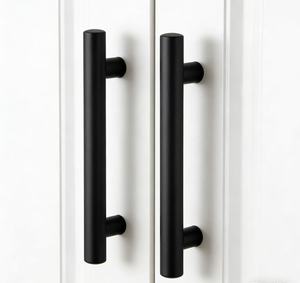 Custom Modern Aluminum Alloy T Bar Handles Cabinet <strong>Door</strong> <strong>Knobs</strong> for Kitchen Handles Drawer Dresser Black Gold <strong>Silver</strong> - Product Image 1