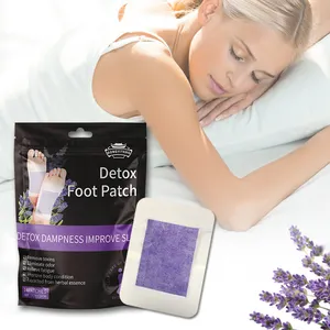Gratis Monster Fabriek Levering Lavendel Detox Voet Patch Chinese Kruidenextract Effectieve Ontgifting Diepe Reiniging